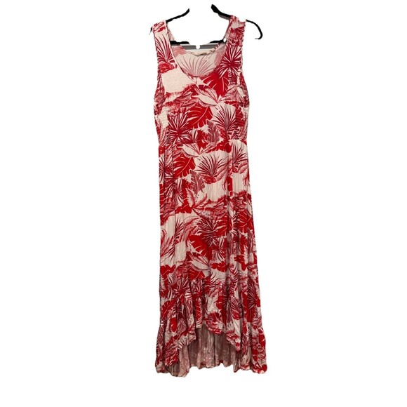 Soft Surroundings Dresses & Skirts - Soft Surroundings Lilo Maxi Dress Womens Medium Hawaiian Palms Hi Low Resort